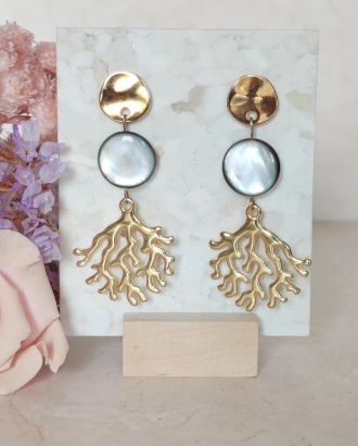 Collier Lou-Ann 11 B.O Fantaisie chic Emilie Nacre grise