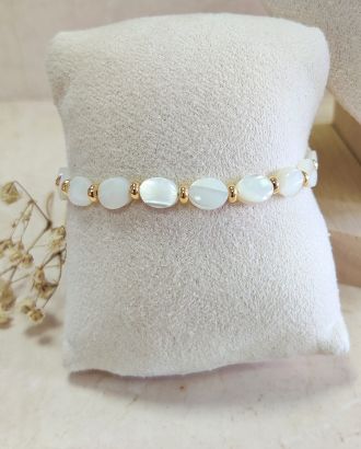 Collier Lou-Ann 5 Bracelet Charlotte Nacré