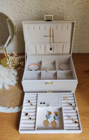 Denise velours cotele beige tiroir 1 f71089ba