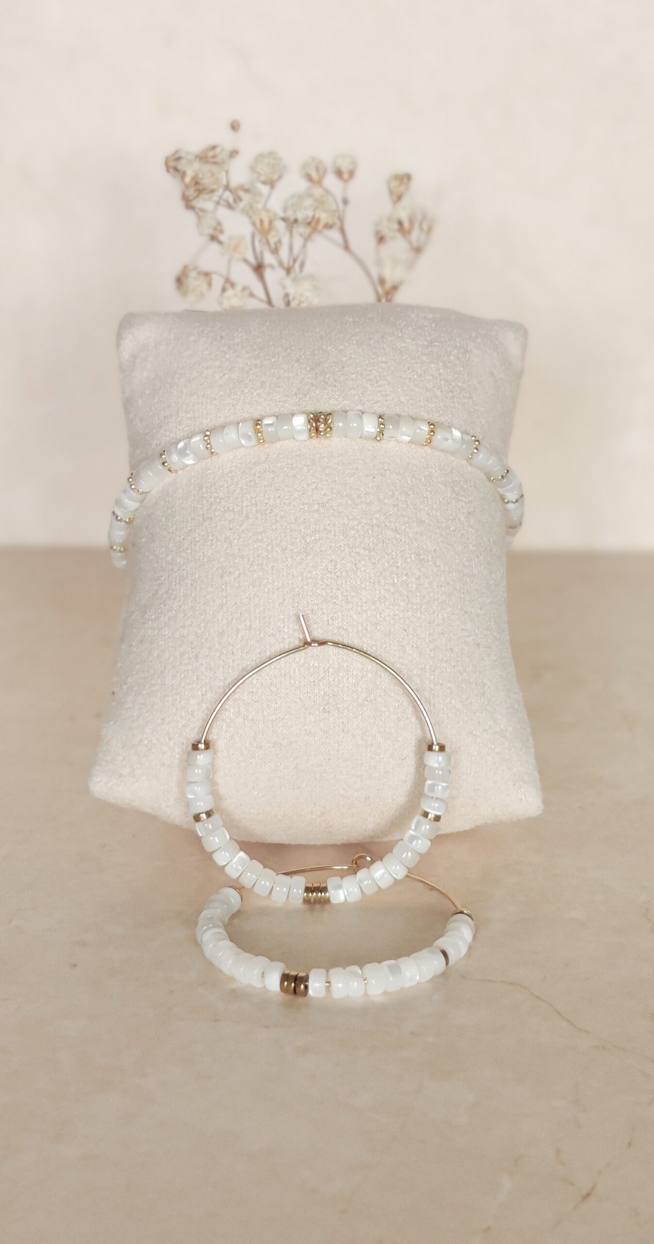 B.O Soline 2 B.O Fantaisie Soline nacre et bracelet Fantaisie chic Cyrielle